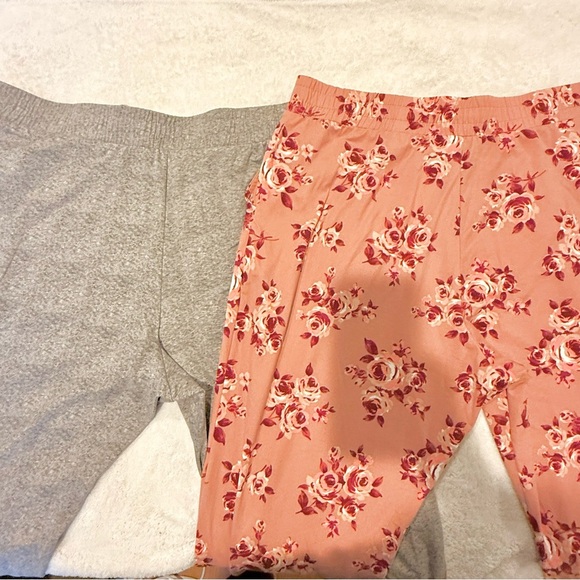Super Soft Gray & Floral Jogger Pants Set (NWOT) - Picture 5 of 7